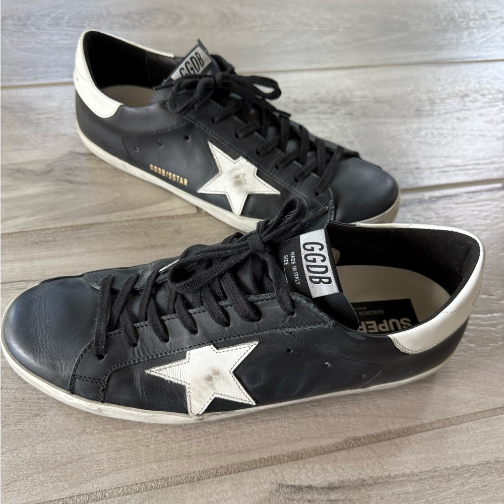 Golden Goose Super-Star sneakers in black and white, size 43